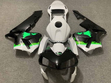 2003-2004 Honda CBR600RR Motorcycle Fairings - White Green Glossy Black Splatter Canada Suppliers