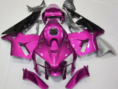 2005-2006 Honda CBR600RR Motorcycle Fairings - Hot Pink Black CBR Style Canada Suppliers