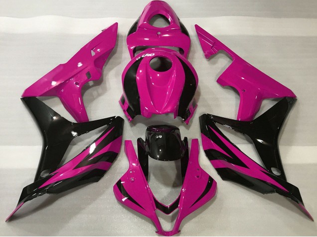 2007-2008 Honda CBR600RR Motorcycle Fairing - Pink Glossy Black OEM Style Canada Suppliers