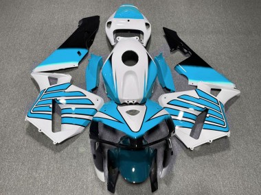 2005-2006 Honda CBR600RR Motorcycle Fairings - White Light Blue Wings Canada Suppliers