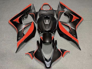 2007-2008 Honda CBR600RR Motorcycle Fairing - Red Matte Black Canada Suppliers