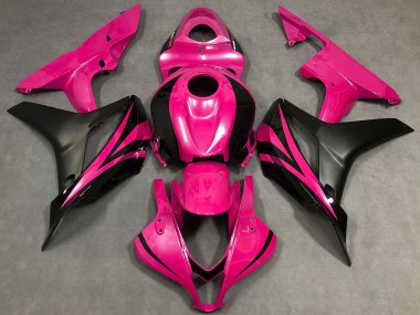 2007-2008 Honda CBR600RR Motorcycle Fairings - Pink Matte Black OEM Style Canada Suppliers