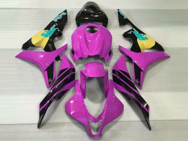 2007-2008 Honda CBR600RR Motorcycle Fairings - Pink Yellow Glossy Black Blue Bull Canada Suppliers