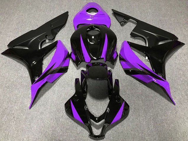 2007-2008 Honda CBR600RR Motorcycle Fairings - Purple Glossy Black Matte Black Canada Suppliers