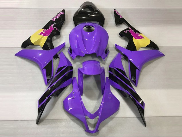 2007-2008 Honda CBR600RR Motorcycle Fairings - Purple Yellow Glossy Black Pink Bull Canada Suppliers