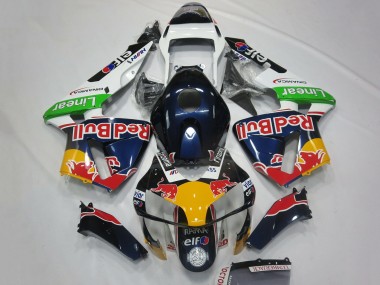 2003-2004 Honda CBR600RR Motorcycle Fairings - White Blue Yellow Green Red Bull Design Canada Suppliers
