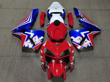 2005-2006 Honda CBR600RR Motorcycle Fairings - White Red Blue 69 Canada Suppliers
