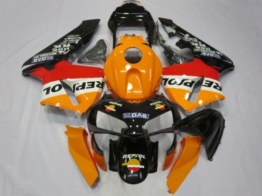 2003-2004 Honda CBR600RR Complete Motorcycle Fairings - Orange White Red Glossy Black Repsol Canada Suppliers