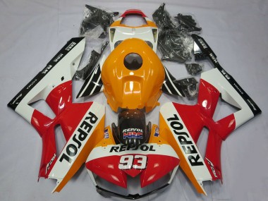 2013-2023 Honda CBR600RR Motorcycle Fairings - Orange White Red Glossy Black Repsol 93 Canada Suppliers