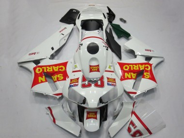 2003-2004 Honda CBR600RR Motorcycle Fairings - White Red Yellow San Carlo 58 Canada Suppliers