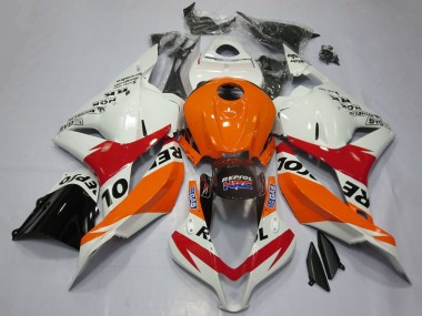 2009-2012 Honda CBR600RR Motorcycle Fairings - Orange White Red Glossy Black Repsol Canada Suppliers