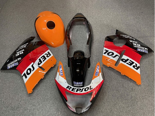 1996-2007 Honda CBR1100XX Blackbird Motorcycle Fairings - Orange White Red Glossy Black Repsol Canada Suppliers