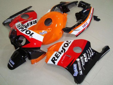 1990-1998 Honda CBR250RR Motorcycle Fairings - Orange White Red Glossy Black Classic Repsol Canada Suppliers