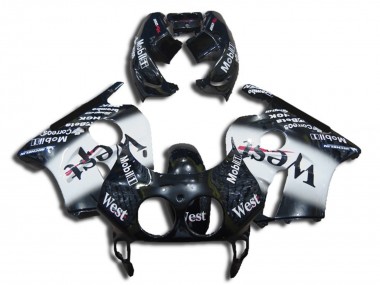 1990-1998 Honda CBR250RR Motorcycle Fairings - Glossy Black White West Canada Suppliers