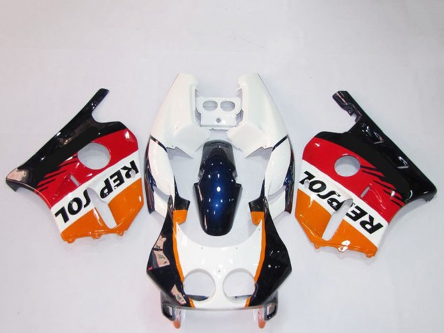 1990-1998 Honda CBR250RR Motorcycle Fairings - Orange White Red Glossy Black Repsol Canada Suppliers