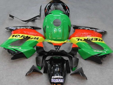 2002-2013 Honda VFR 800 Motorcycle Fairings - Green Yellow Red Black Repsol Canada Suppliers