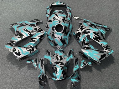 2002-2013 Honda VFR 800 Motorcycle Fairings - Teal Camouflage Canada Suppliers