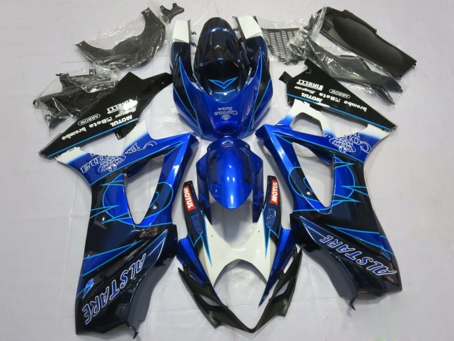 2007-2008 Suzuki GSXR 1000 Motorcycle Fairings - Blue Black Corona Canada Suppliers