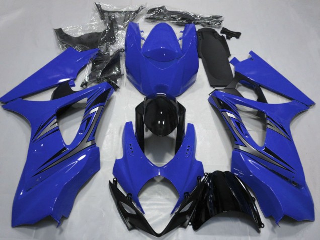 2007-2008 Suzuki GSXR 1000 Motorcycle Fairings - Blue Glossy Black OEM Style Canada Suppliers