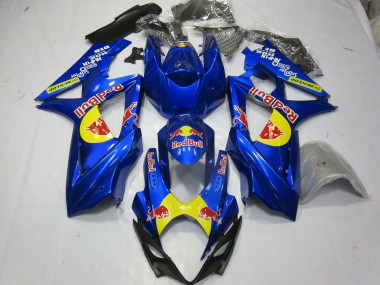 2007-2008 Suzuki GSXR 1000 Motorcycle Fairings - Blue Yellow Red Bull Canada Suppliers