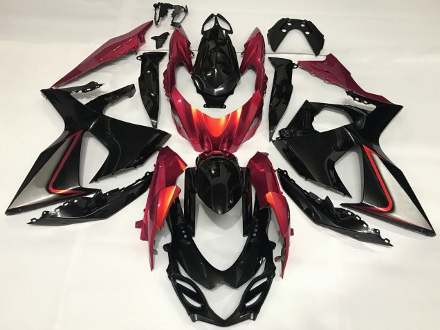 2009-2016 Suzuki GSXR 1000 Motorcycle Fairing - Glossy Black Red Canada Suppliers