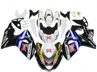 2009-2016 Suzuki GSXR 1000 Motorcycle Fairings - White Blue Black SPIDI Dark Dog Canada Suppliers