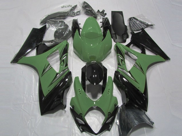 2007-2008 Suzuki GSXR 1000 Motorcycle Fairings - Forest Green Glossy Black Canada Suppliers
