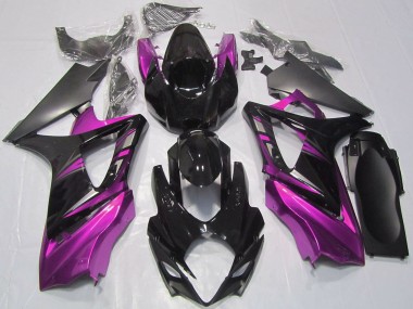 2007-2008 Suzuki GSXR 1000 Motorcycle Fairings - Glossy Black Pink Canada Suppliers
