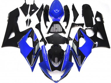 2005-2006 Suzuki GSXR 1000 Motorcycle Fairings - Blue Glossy Black Canada Suppliers