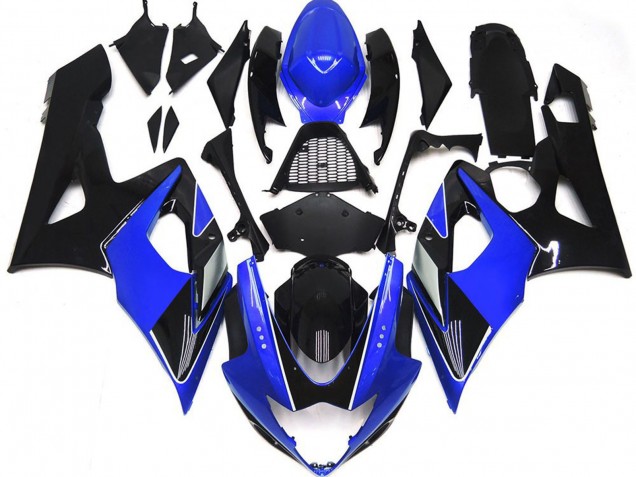 2005-2006 Suzuki GSXR 1000 Motorcycle Fairings - Blue Glossy Black Canada Suppliers