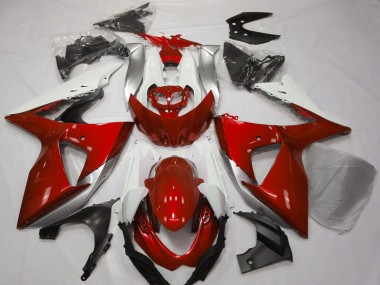 2009-2016 Suzuki GSXR 1000 Motorcycle Fairings - White Silver Red Canada Suppliers
