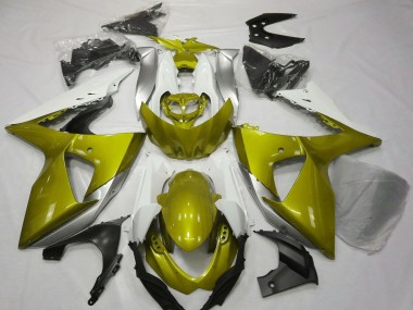 2009-2016 Suzuki GSXR 1000 Motorcycle Fairings - White Yellow Canada Suppliers