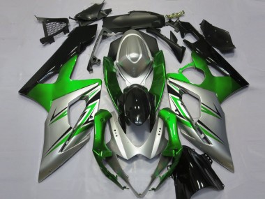 2005-2006 Suzuki GSXR 1000 Motorcycle Fairings - Green Silver Black Canada Suppliers