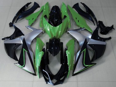 2009-2016 Suzuki GSXR 1000 Motorcycle Fairings - Green Silver Black Canada Suppliers