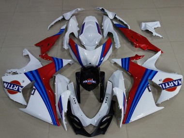 2009-2016 Suzuki GSXR 1000 Motorcycle Fairings - White Blue Red Martini Canada Suppliers