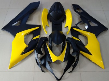2005-2006 Suzuki GSXR 1000 Motorcycle Fairings - Matte Black Yellow Canada Suppliers