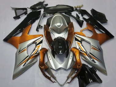 2005-2006 Suzuki GSXR 1000 Motorcycle Fairings - Orange Silver Glossy Black Canada Suppliers