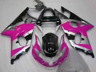 2000-2002 Suzuki GSXR 1000 Motorcycle Fairings - Pink Silver Glossy Black OEM Style Canada Suppliers