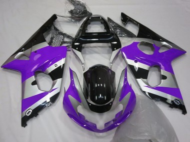 2000-2002 Suzuki GSXR 1000 Motorcycle Fairings - Purple Silver Glossy Black OEM Style Canada Suppliers