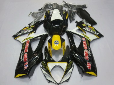 2007-2008 Suzuki GSXR 1000 Motorcycle Fairings - White Yellow Red Black Dunlop Canada Suppliers