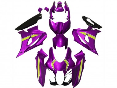 2017-2024 Suzuki GSXR 1000 Motorcycle Fairings - Pink Yellow Style Canada Suppliers