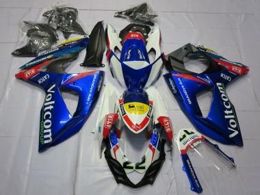 2009-2016 Suzuki GSXR 1000 Motorcycle Fairings - White Blue Yellow Red Voltcom 22 Canada Suppliers