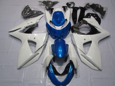 2009-2016 Suzuki GSXR 1000 Motorcycle Fairings - White Blue Canada Suppliers