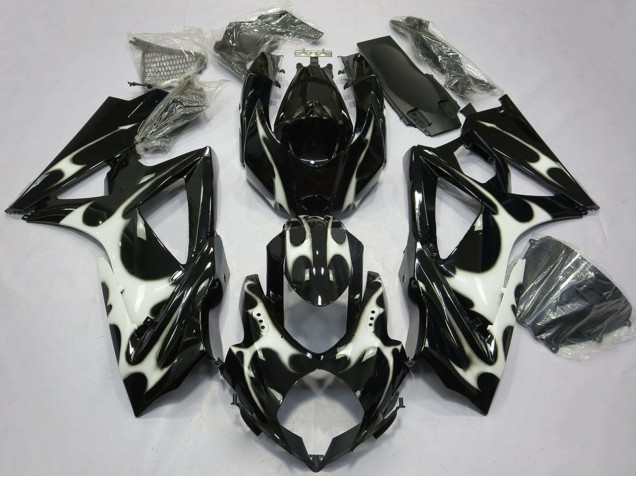 2008-2010 Suzuki GSXR 600 / GSXR 750 Motorcycle Fairings - Glossy Black White Canada Suppliers