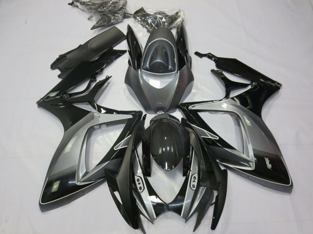 2006-2007 Suzuki GSXR 600 / GSXR 750 Motorcycle Fairings - Grey Glossy Black Stripe Canada Suppliers