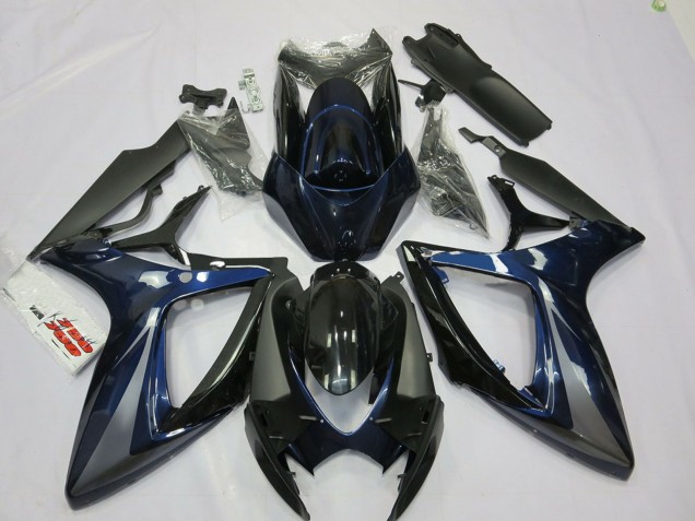 2006-2007 Suzuki GSXR 600 / GSXR 750 Motorcycle Fairings - Blue Grey Black Stripe Canada Suppliers