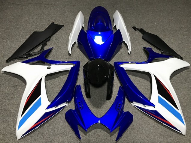 2006-2007 Suzuki GSXR 600 / GSXR 750 Motorcycle Fairing Kits - White Blue Glossy Black Canada Suppliers