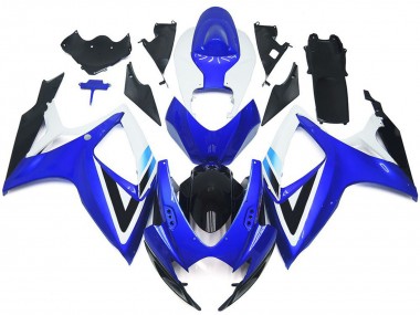 2006-2007 Suzuki GSXR 600 / GSXR 750 Motorcycle Fairing Kits - White Blue Glossy Black OEM Style Canada Suppliers