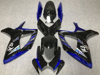 2006-2007 Suzuki GSXR 600 / GSXR 750 Motorcycle Fairing - Blue Glossy Black Canada Suppliers