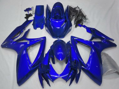 2006-2007 Suzuki GSXR 600 / GSXR 750 Motorcycle Fairings - Glossy Blue Plain Canada Suppliers